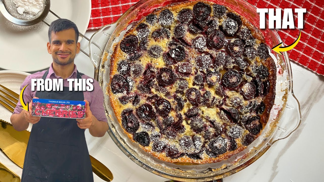 Cherry Clafoutis Recipe By Abhishekz Kitchen l Easy Cherry Dessert Recipe