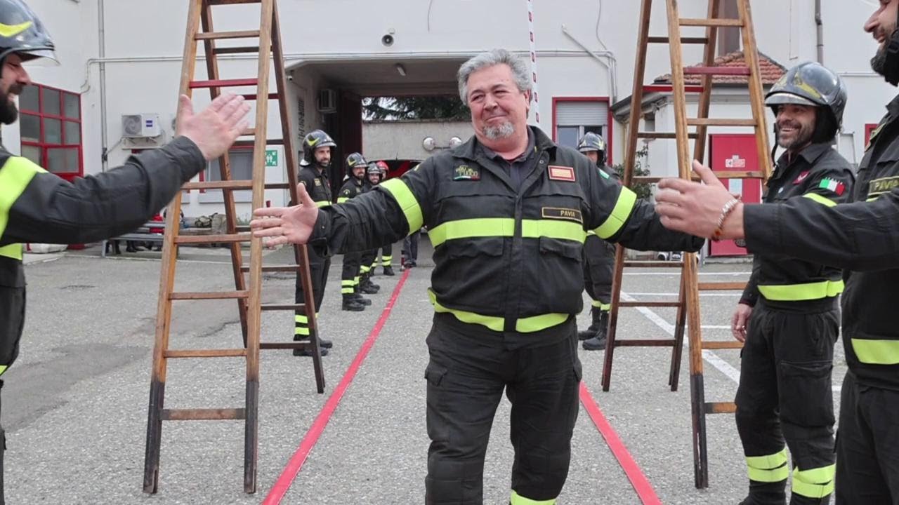 Vigili del fuoco di Vigevano, il saluto a Fabbrica che va in pensione