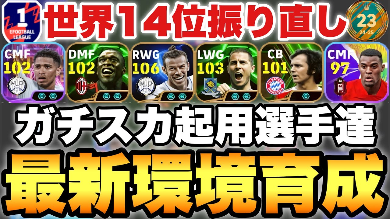 【全員必見】2025最新育成!!ガチスカで使う選手タレデザ振り直し育成!!無料選手も数名!!【eFootballアプリ2024/イーフト】