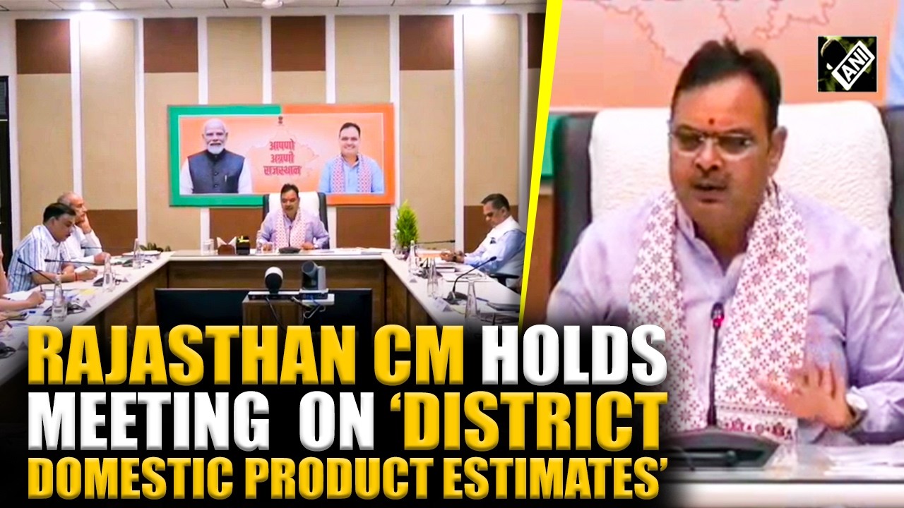 Rajasthan CM Bhajanlal Sharma chairs meeting on 'District Domestic Product Estimates' in Jaipur