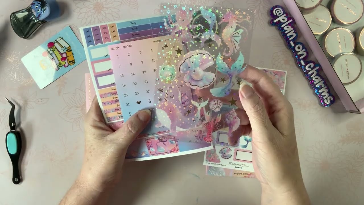 Mermaid Magic 🧜&zwj;♀️ | Simply Gilded Sub Box Unboxing + Pocket TN Plan With Me