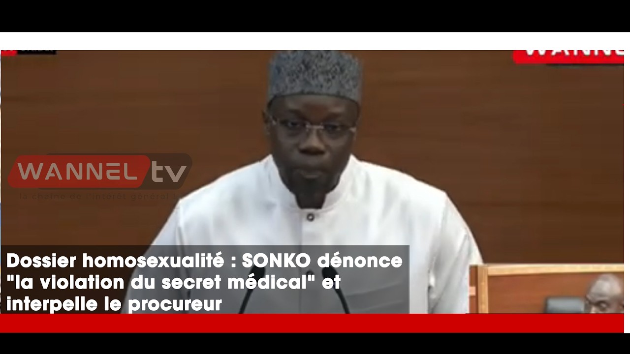 Dossier homosexualité : SONKO dénonce 