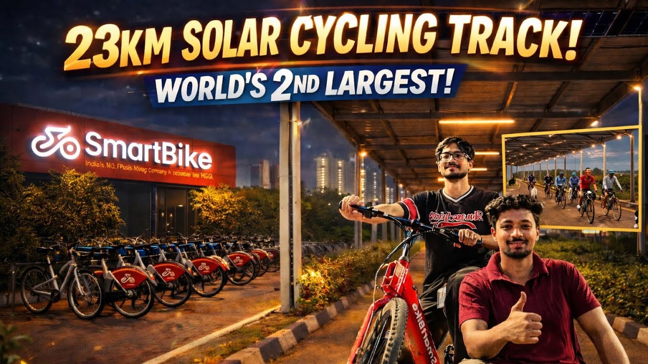 Hyderabad Solar Cycle track 🚴‍♂️| India’s largest Cycle Track🚴 | 24/7 Open🤯