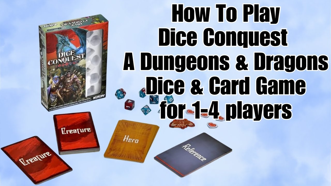 How to play Dice Conquest. Card, Dice, And Board game Based on Dungeons & Dragons From Whiz Kids