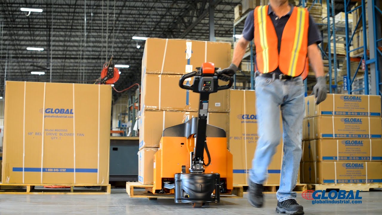 Global Industrial™ Self-Propelled Electric Pallet Jack Truck 3300 Lb. Cap.