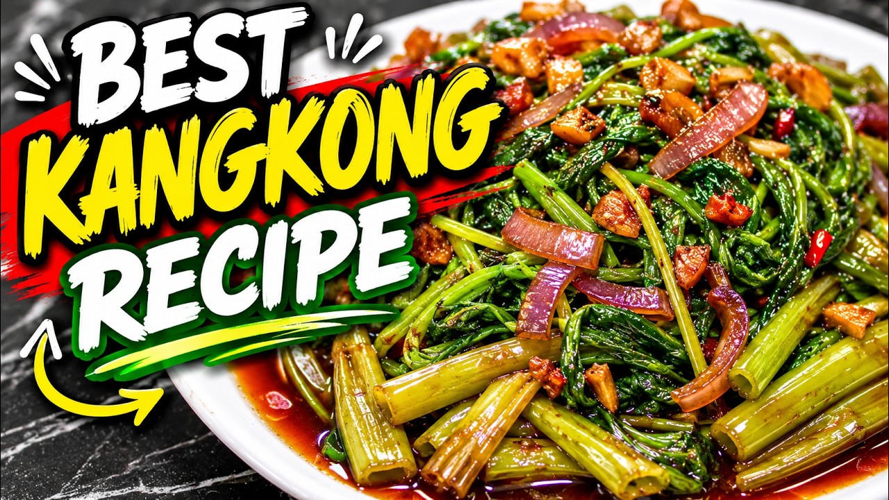 Adobong kangkong with oyster sauce (Water Spinach) | Meatless recipe