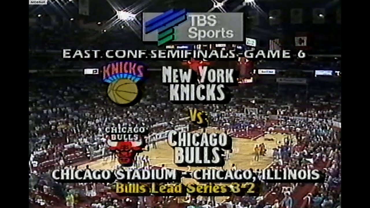 NBA On TBS - Knicks @ Bulls 1989 ECSF Game 6