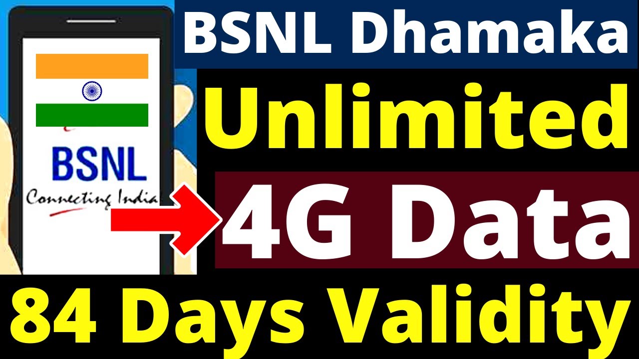 BSNL Unlimited 4G Data Plan 2021 | BSNL Free Calls Data For 84 Days Validity | BSNL No1 Plan 2021
