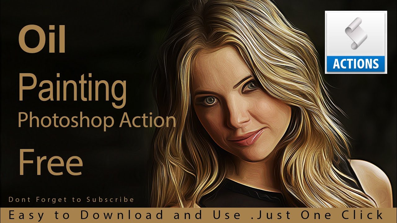 1 click digital oil painting action photoshop free download