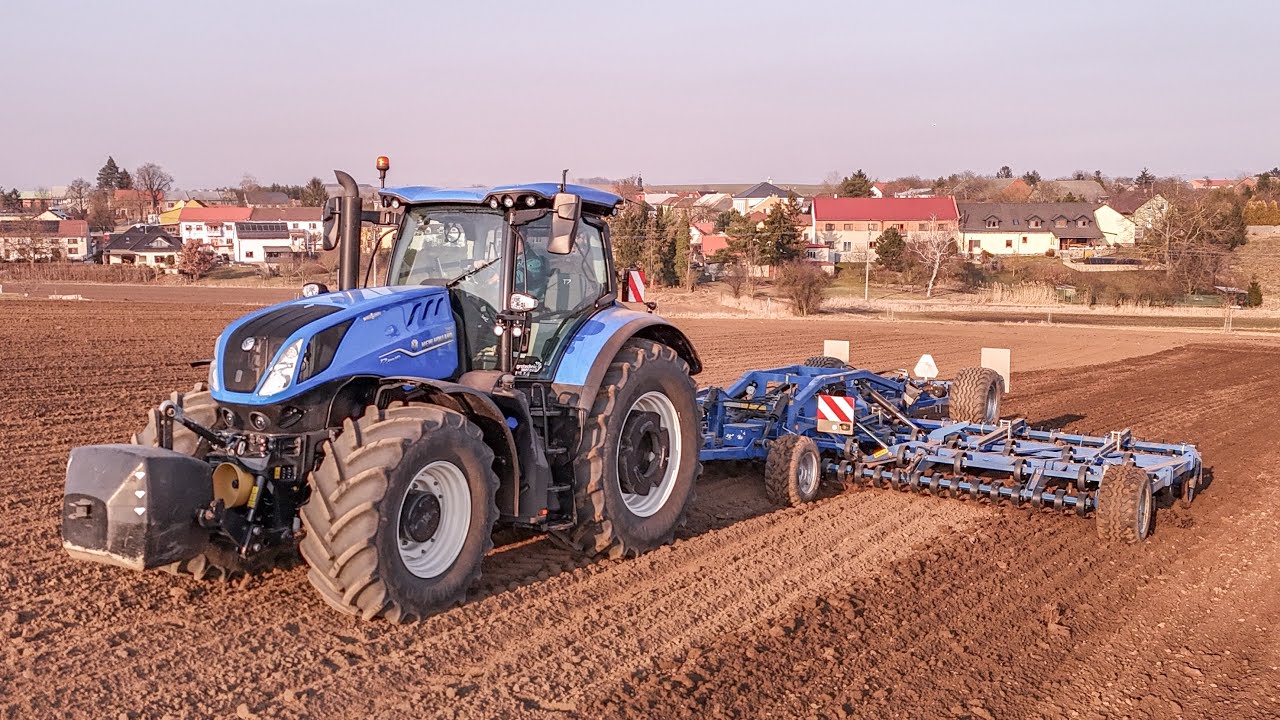 Новая модель NEW HOLLAND T7.290 HD PLM + Köckerling ALLROUNDER для весенней подготовки посевного ...