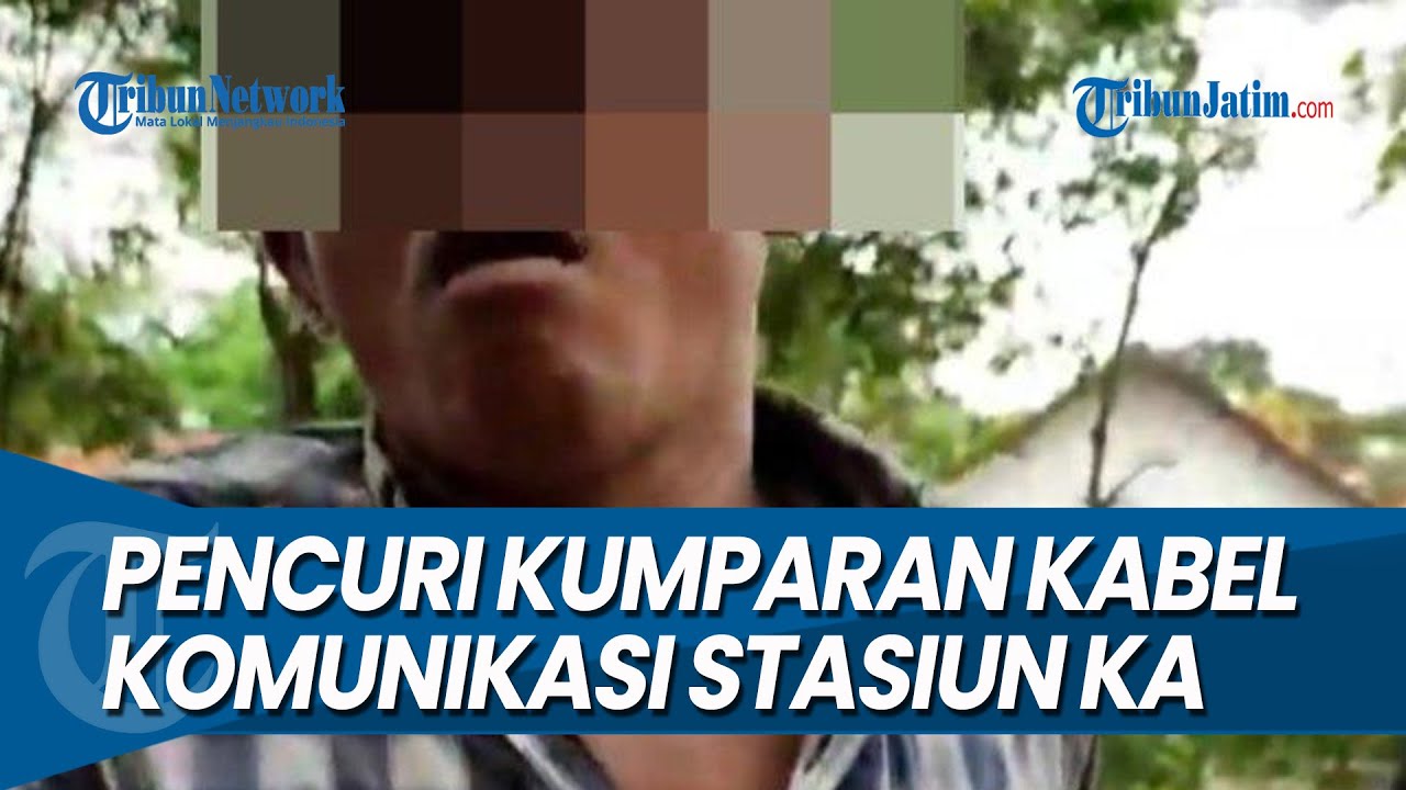 DIPERGOKI MALAH MENGANCAM, Pemotor Mencuri Kumparan Kabel Komunikasi Stasiun KA di Surabaya
