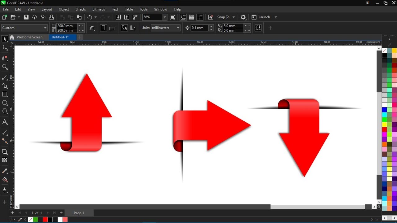 How To Create 3D Arrow In CorelDraw | CorelDRAW Hack You Must Watch This Video