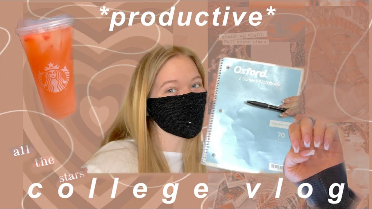*productive* college day in my life || on-campus, working out, new nails & packages!