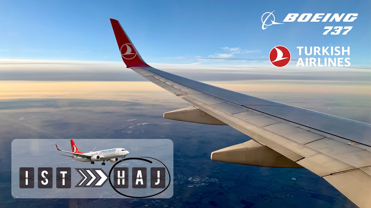 Turkish Airlines landing at Hannover airport (HAJ) | Boeing 737-800