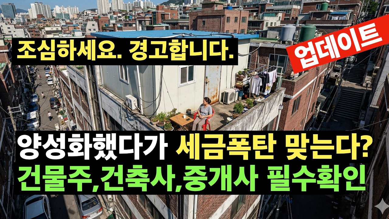 [필수] 불법건축물 양성화했다가 세금폭탄 맞습니다. 건물주,건축사,공인중개사 필히 확인하세요