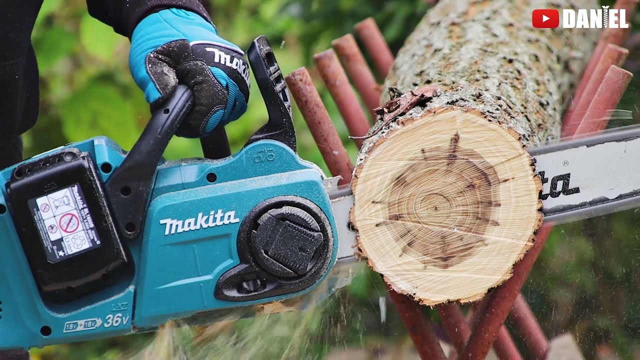 Drujba cu acumulatori, cat poti taia cu ea? Makita DUC353, 36V LXT