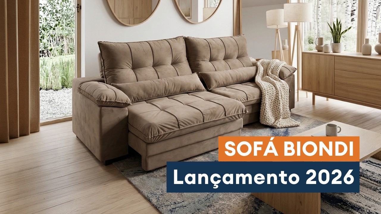 Sofá Biondi: Design Moderno e Muito Conforto