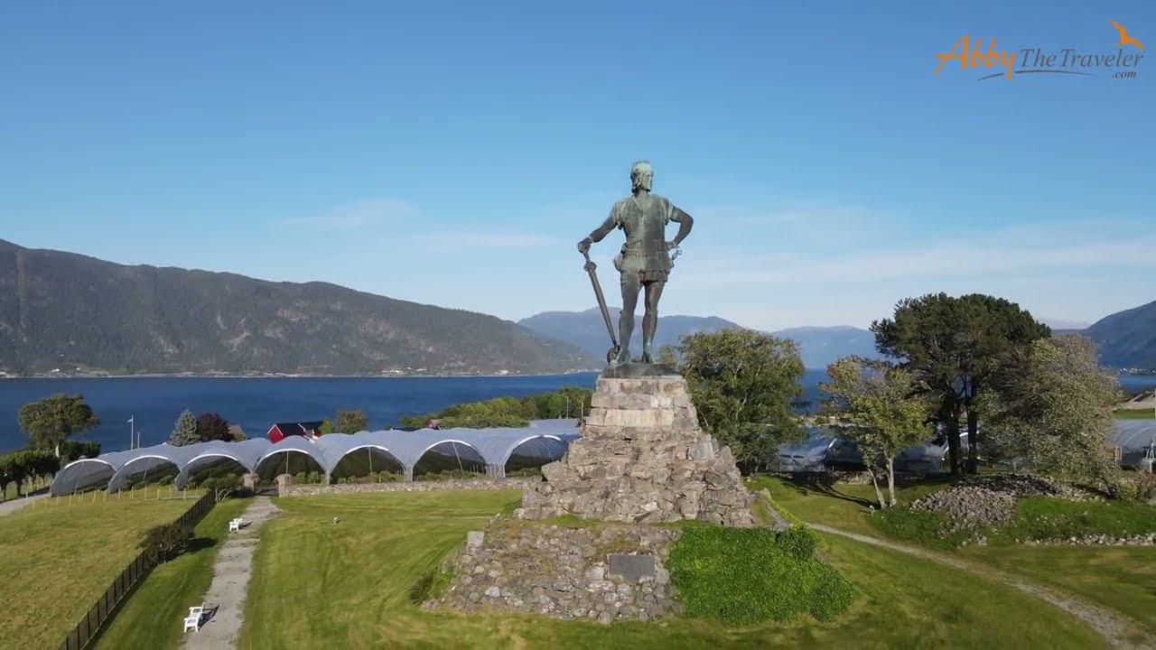 Statue of Fridtjof In Norway 🇳🇴 | Scenic Drone Video In Stunning 4K