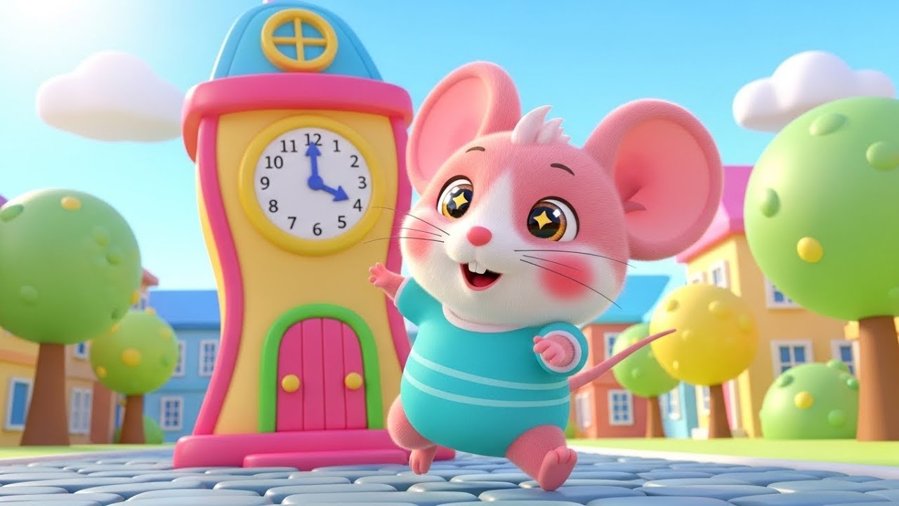 Tick Tock Race! Little Mouse Races the Clock Tower ⏰🐭 | Nursery Rhymes for Kids