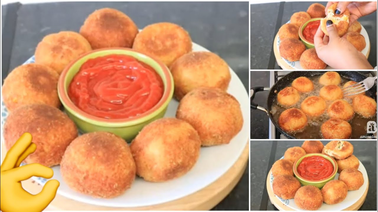 Casriyo OO Fudud Rooti Digaag | Easy Snack Recipe Chicken Bread Ball | Amenabeauty