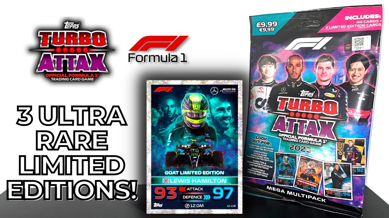 3 ULTRA RARE LIMITED EDITION CARDS! | TOPPS FORMULA 1 TURBO ATTAX 2023 | 4X MULTIPACK OPENING!