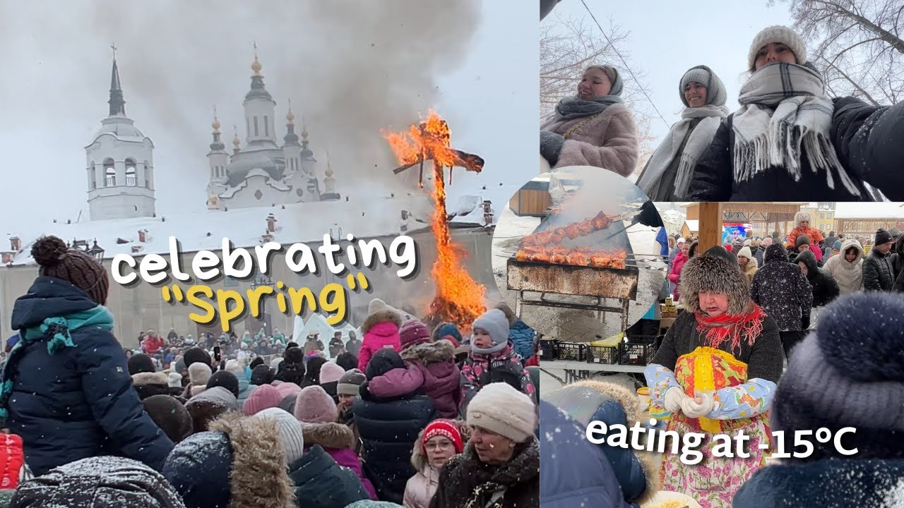 How people cook and eat in the cold | Maslenitsa (pancake week) in Russia