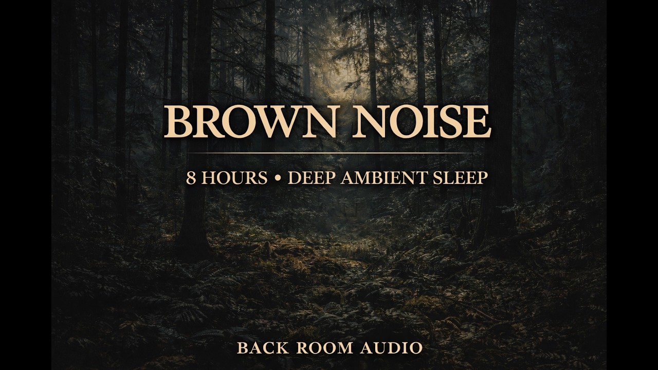 8 Hours Brown Noise with Forest Crickets l Night Nature Sounds for Sleep l Relax your Mind