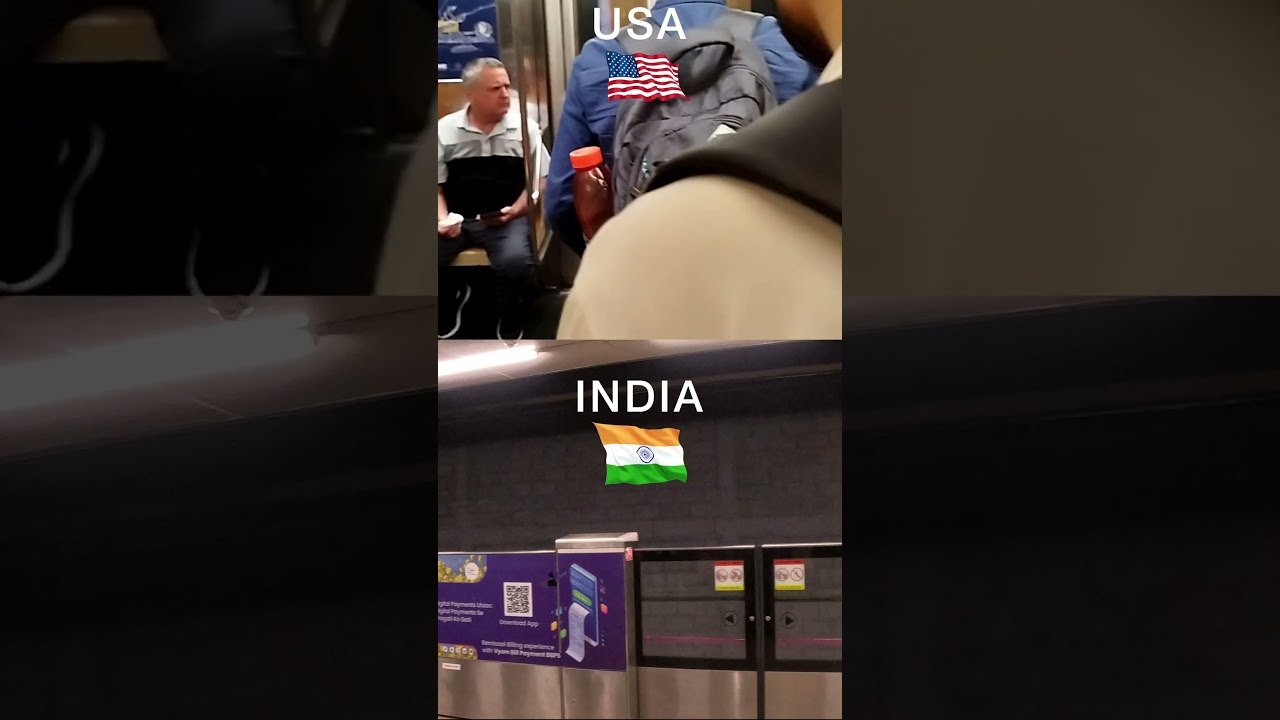 Delhi Metro vs New York City Subway #lifeinmetro #newindia #india #america #delhi #iit #delhimetro