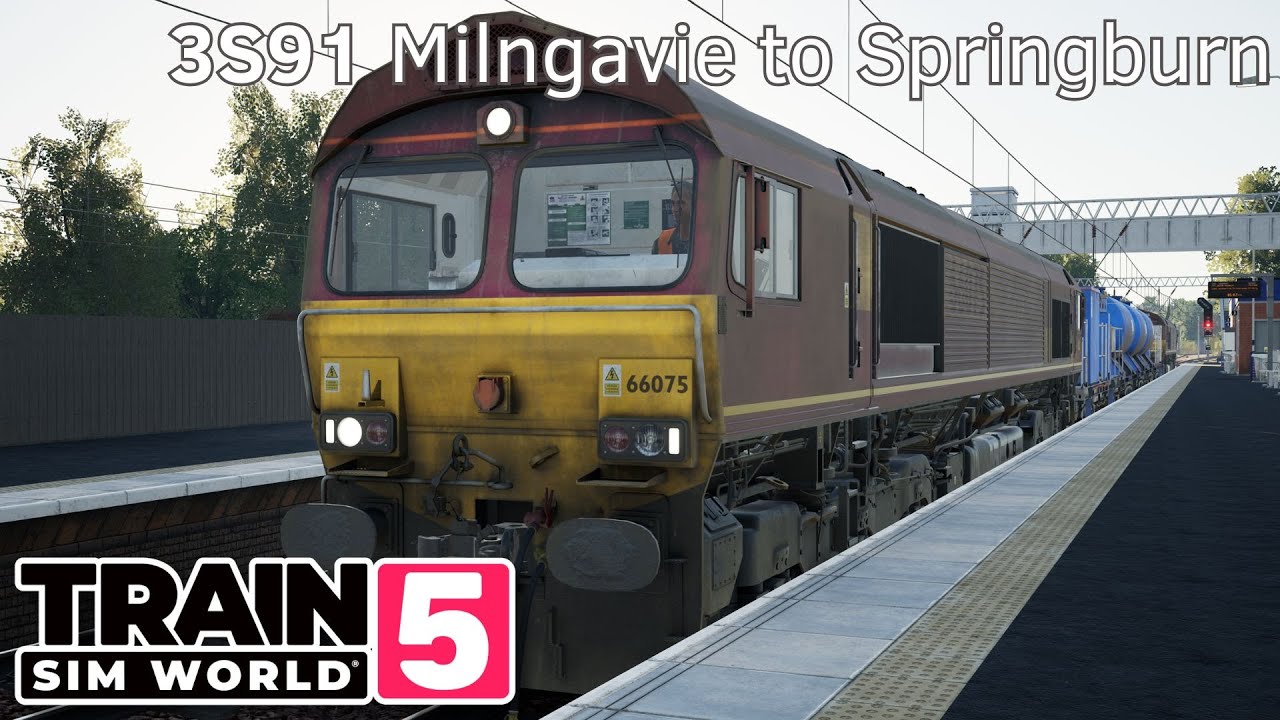 3S91 Milngavie to Springburn - Cathcart Circle Line - Class 66 - #TrainSimWorld5