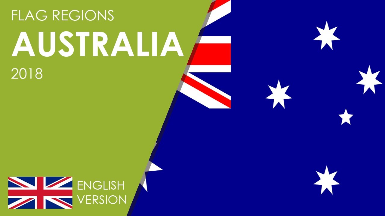 Flags regions of Australia 2018: States, territories and external territories
