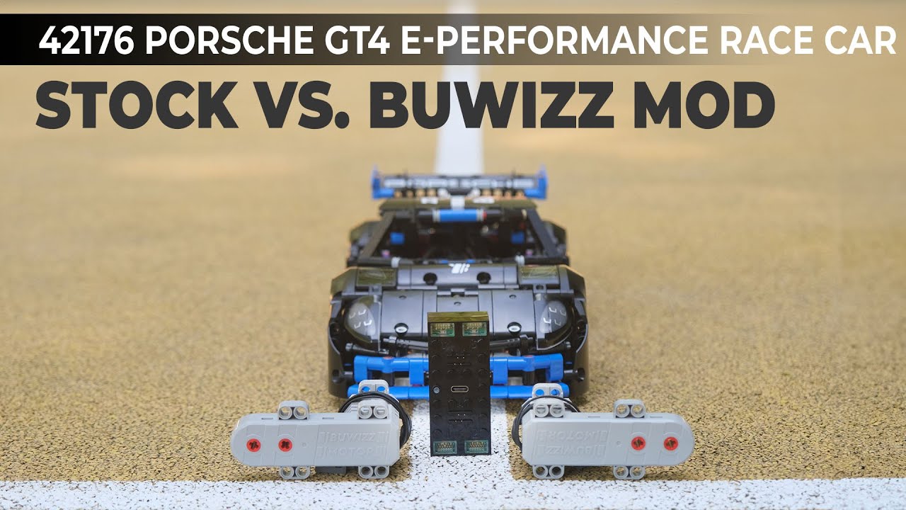 LEGO&reg; Technic 42176 Porsche GT4 e-Performance vs BuWizz MOD (Comparison + Building instructions)