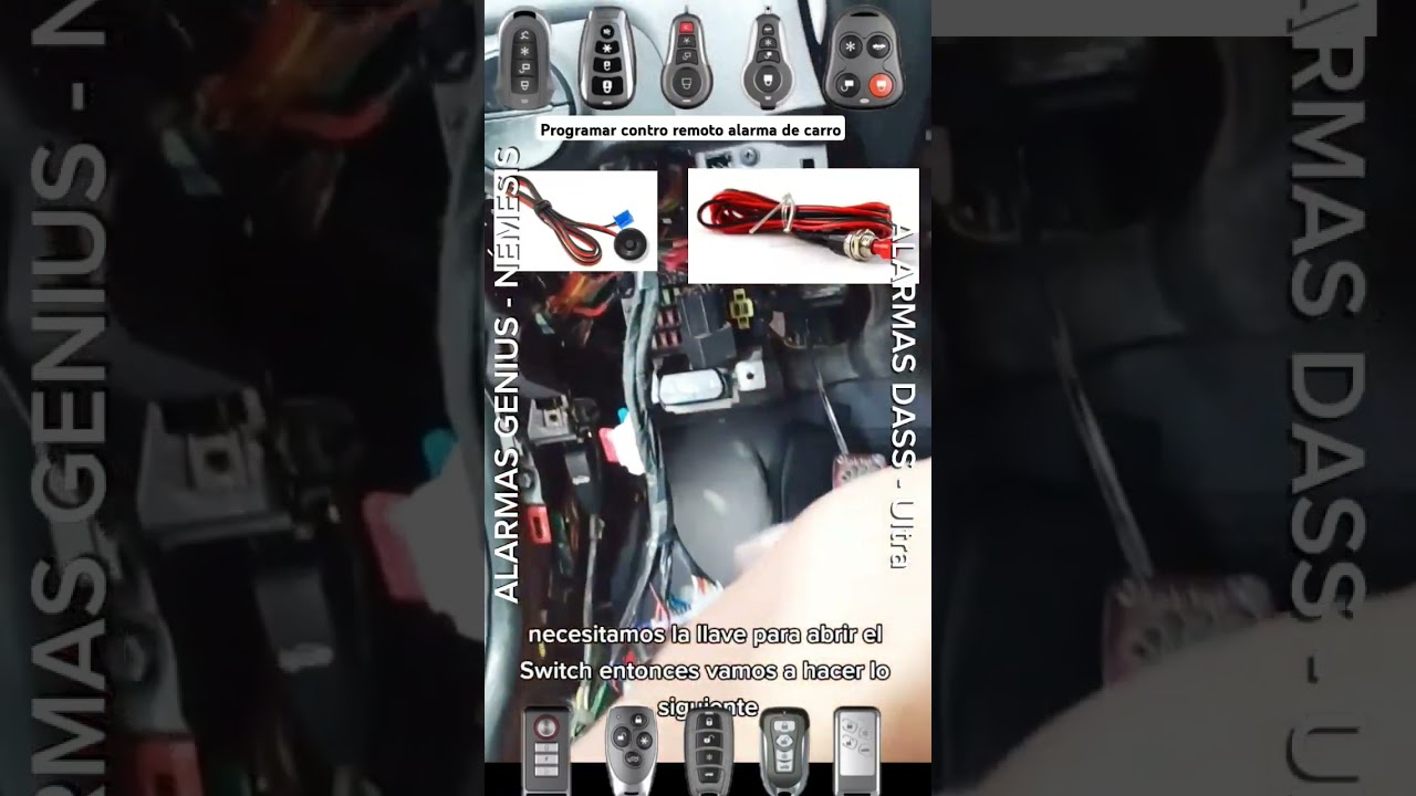 C&oacute;mo programar control remoto de alarma de carro - Genius - nemesis - DASS #automobile #alarmas