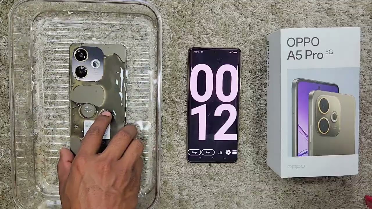 Oppo A5 Pro Unboxing Video & Waterproof Testing 💦#oppo #watertest #shortvideo
