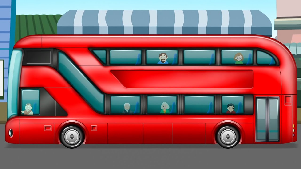 London Bus Formation & More Animated Vehicle Video for kids