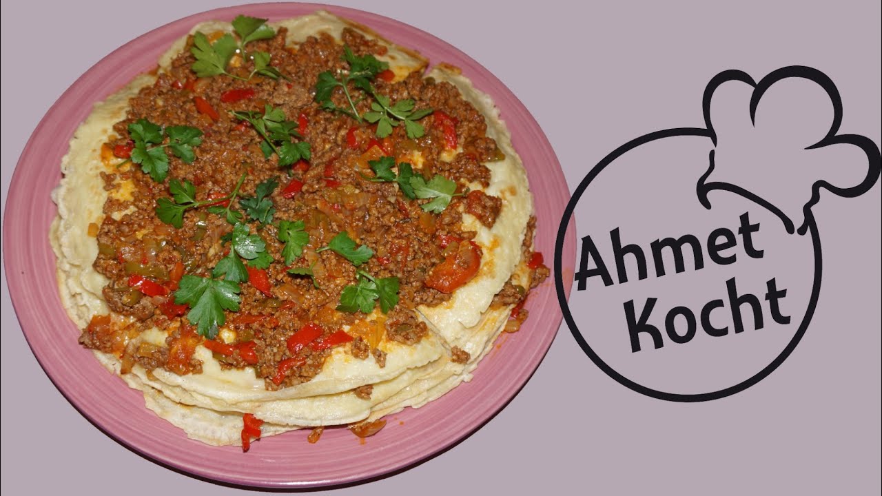 Rezept: Pfannkuchen mit Hackfleischfüllung | AhmetKocht | türkisch kochen | Folge 162