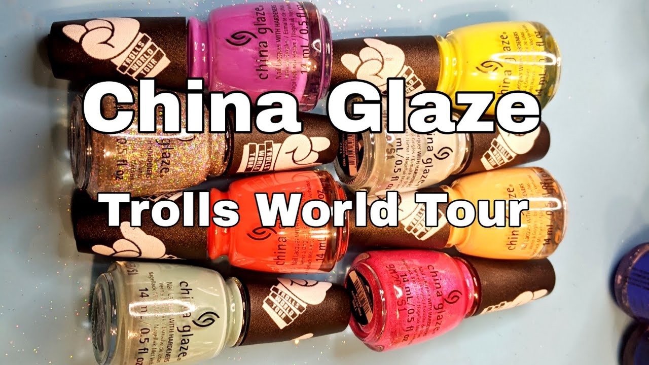 China Glaze Trolls World Tour Live Swatch and Review Spring 2020 Collection