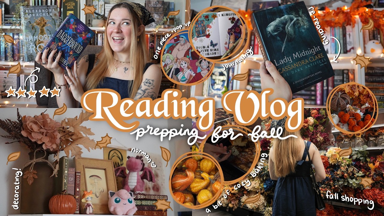 READING VLOG | prepping for fall, a new five star release & a one piece pop up! 🍂