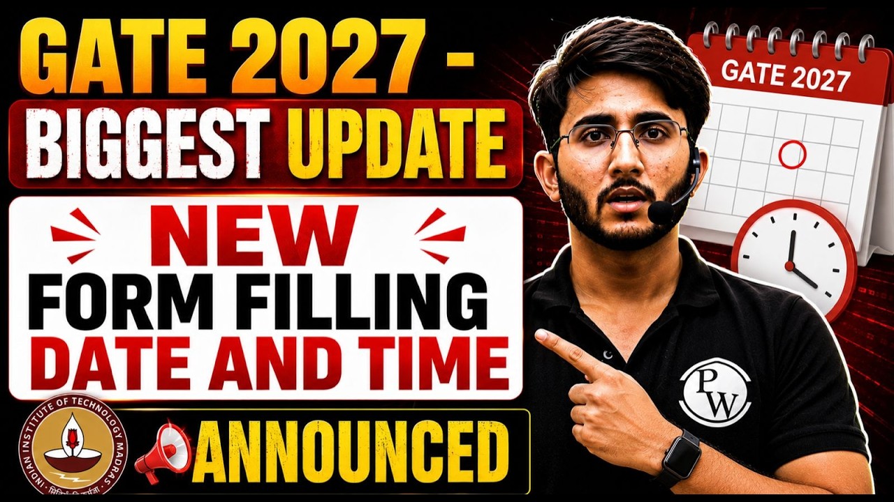GATE 2027 Registration Date & Time Out! 🚨 GATE 2027 Form Fill Up New Update by IIT Madras