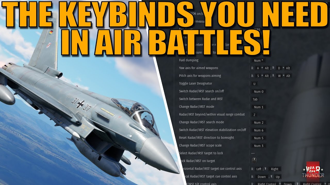 The KEYBINDS you NEED to FLY in AIR BATTLES! - War Thunder