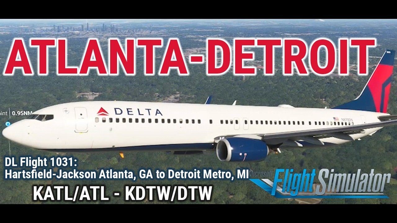 Delta Airlines PMDG 737 - Atlanta to Detroit #flightsimulator #aviation #msfs2020