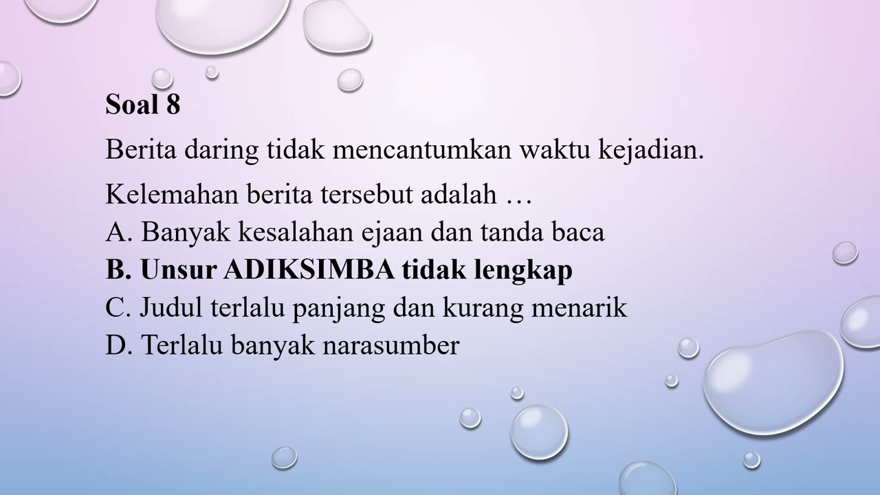 SOAL LATIHAN ASTS GENAP KLS 7