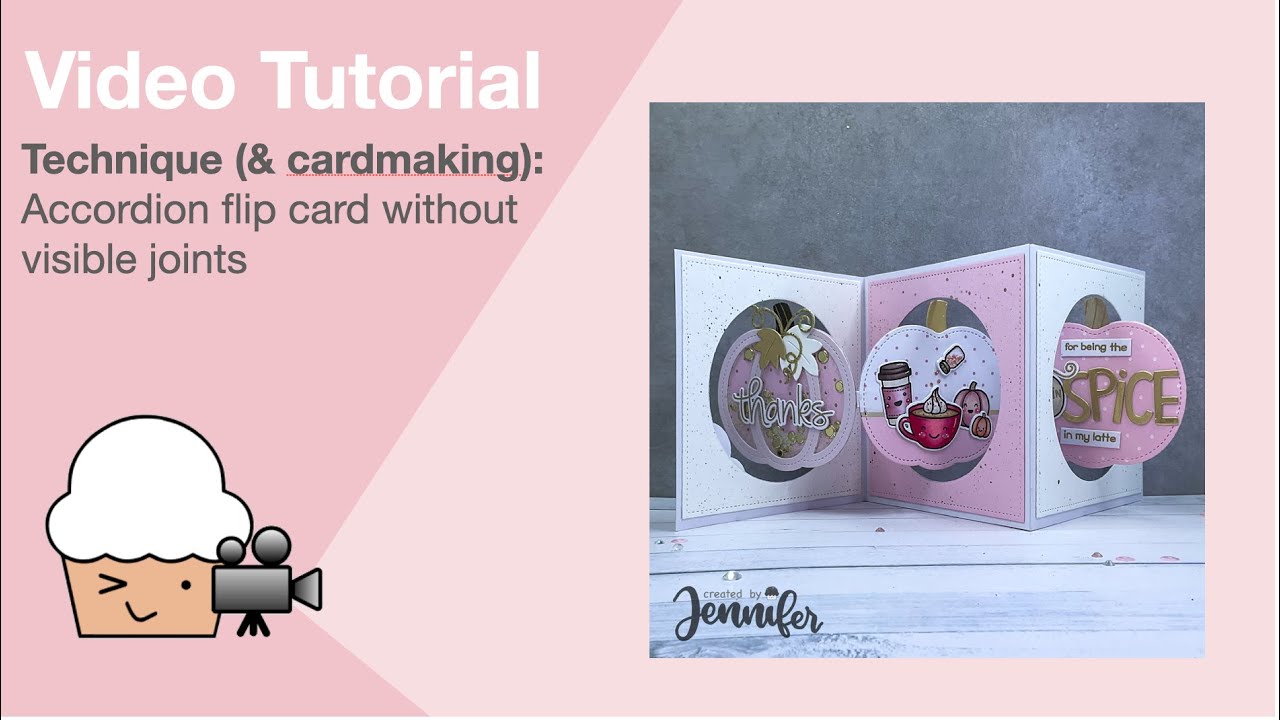 Accordion Flip Card without Joints | using Lawn Fawn Stamps and Dies