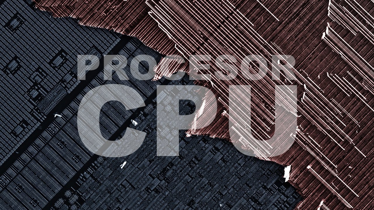 Zoom na procesor CPU pod mikroskopem elektronowym (SEM)