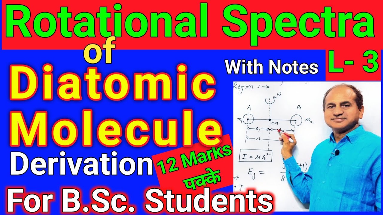 Rotational Spectra for B.Sc. 3rd year || Rotational Spectra of a Diatomic Molecule for B.Sc. || L-3