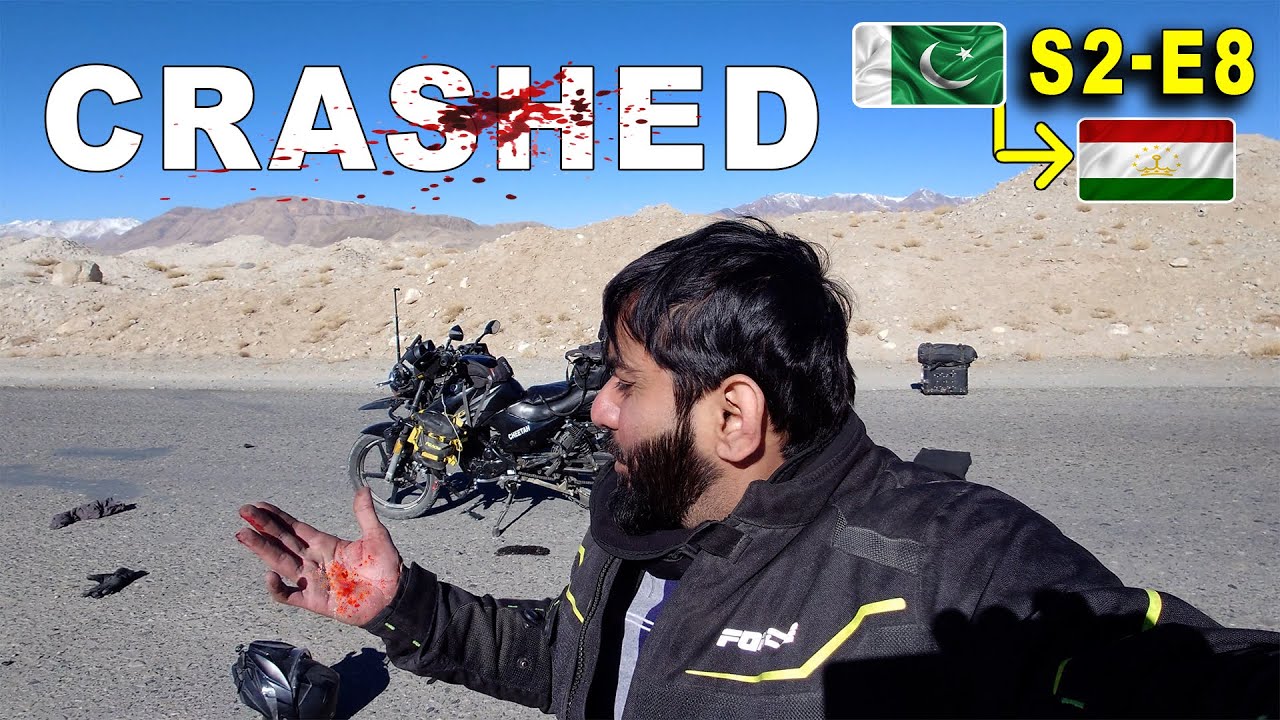 CRASHED Badly on Pamir Highway 🇹🇯 | Pakistan to Central Asia - Ep 8