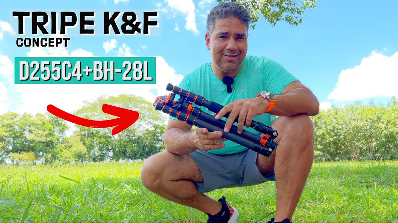 Tripé de fibra de carbono K&F Concept D255C4+BH-28L: Vale a pena o investimento?