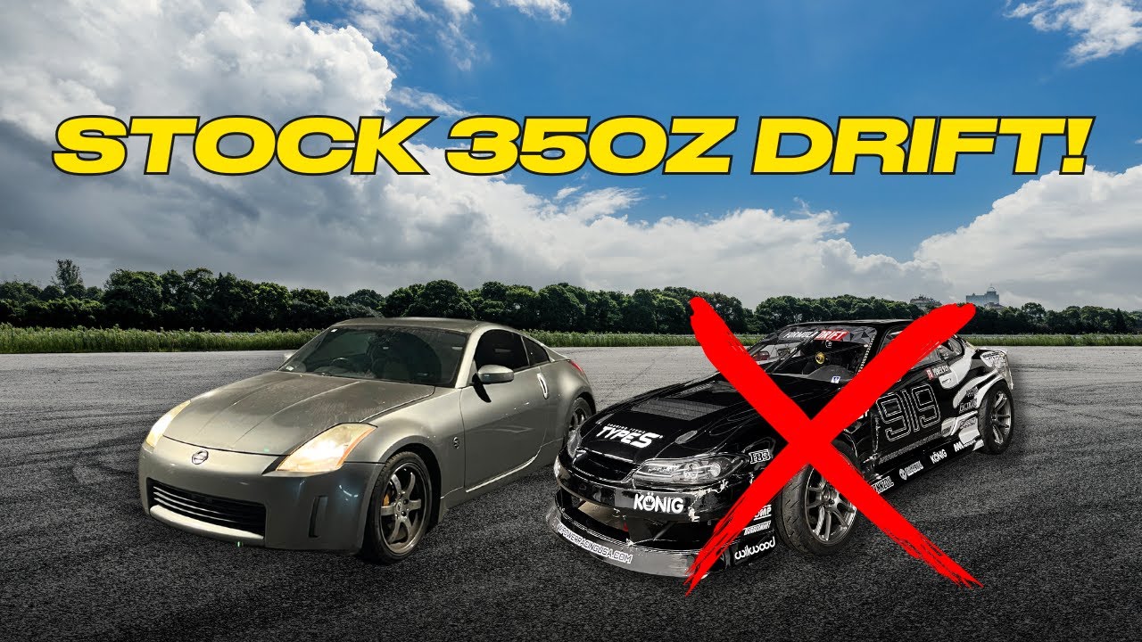 Can I drift my COMPLETELY STOCK 350z like my pro drift car?! - I broke it...