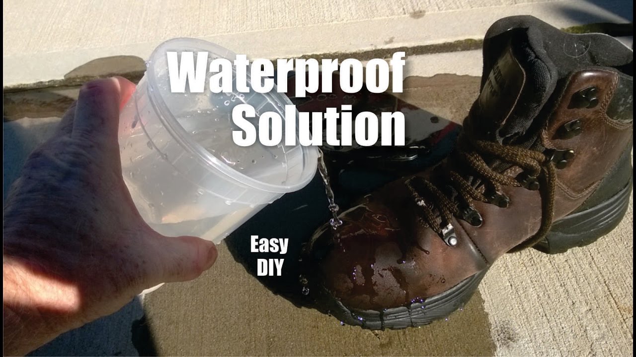 DIY easy to make waterproof solution for leather canvas and almost any material