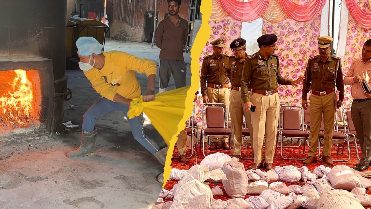 1 करोड़ से अधिक के नशीले पदार्थों को सतेंद्र कुमार गुप्ता IPS, CP Faridabad की मौजूदगी में किया नष्ट