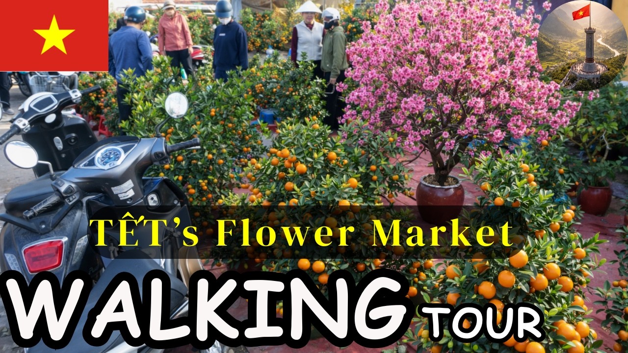 So Many Peach Blossoms! Tet Market Atmosphere in Northern Vietnam